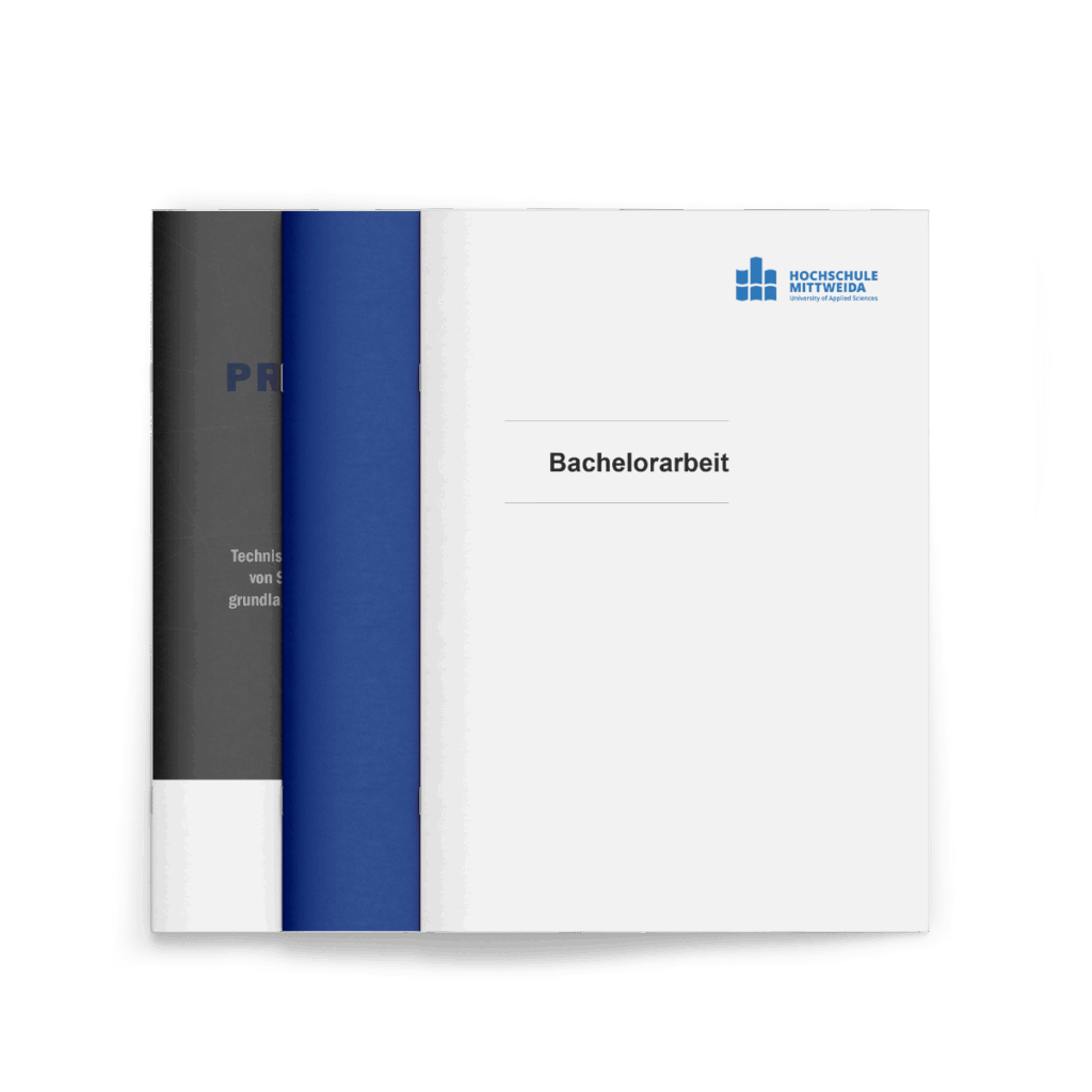 3 Hefte/Bücher in verschiedenen Designs